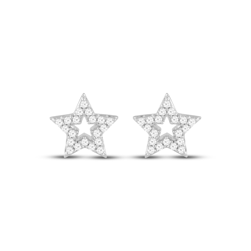 Main Image 2 of Diamond Star Stud Earrings 1/10 ct tw Sterling Silver