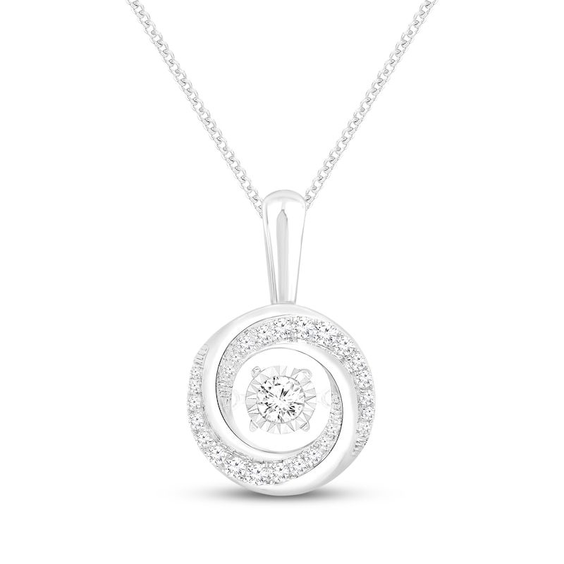 Main Image 1 of Unstoppable Love Diamond Knot Necklace 1/2 ct tw 10K White Gold 19"