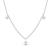 Thumbnail Image 1 of KAY Lab-Grown Diamonds Star Dangle Station Necklace 1/4 ct tw Sterling Silver 18"