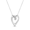 Thumbnail Image 2 of KAY Lab-Grown Diamonds Looping Heart Necklace 1/10 ct tw Sterling Silver 18"