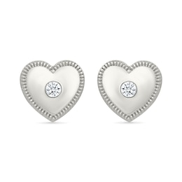 KAY Lab-Grown Diamonds Heart Studs 1/20 ct tw Sterling Silver