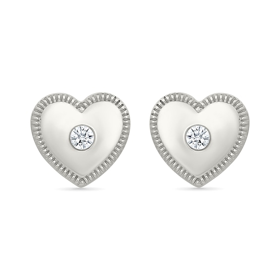 KAY Lab-Grown Diamonds Heart Studs 1/20 ct tw Sterling Silver