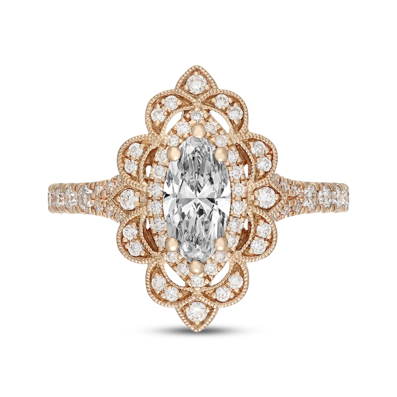 Main Image 3 of Neil Lane Artistry Heritage Marquise-Cut Lab-Grown Diamond Engagement Ring 1-1/2 ct tw 14K Yellow Gold