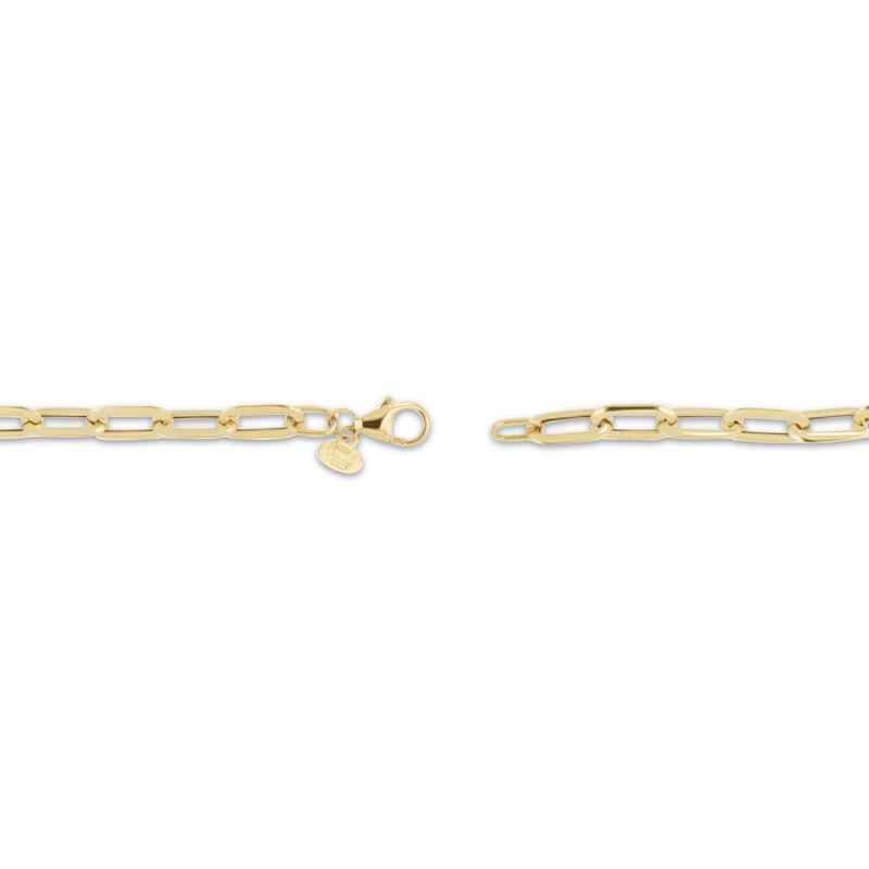 Main Image 3 of 4mm Paperclip Chain Necklace Hollow 10K Yellow Gold 18"