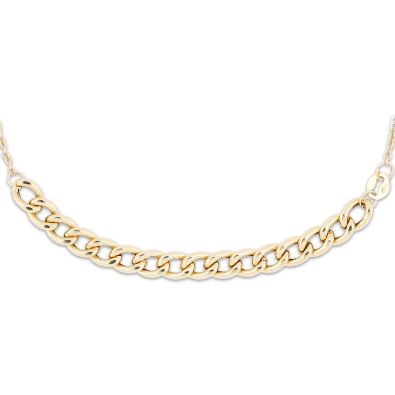 Main Image 2 of Curb Chain Bolo Bracelet Hollow 10K Yellow Gold 9.25"