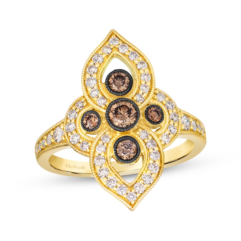 Main Image 1 of Le Vian Diamond Vintage-Inspired Ring 3/4 ct tw 14K Honey Gold