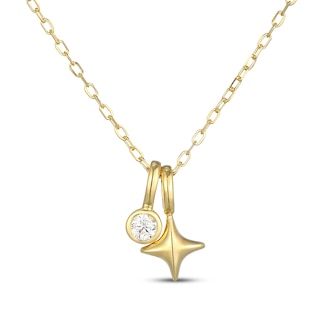 Rocksbox The Northstar Lab-Grown Diamond Necklace 1/15 ct tw 24K Yellow Gold Vermeil Sterling Silver 19"