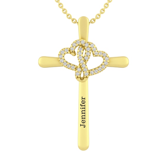 Couple's Cross Pendant (1 Name)
