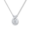 Thumbnail Image 1 of Diamond Necklace 1/15 carat 10K White Gold 18&quot;