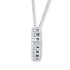 Thumbnail Image 1 of THE LEO Diamond Circle Necklace 1 ct tw Round-cut 14K White Gold 19"