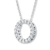 Thumbnail Image 2 of THE LEO Diamond Circle Necklace 1 ct tw Round-cut 14K White Gold 19"