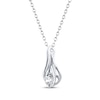 Thumbnail Image 2 of THE LEO Diamond Necklace 1/3 ct tw Round-cut 14K White Gold 19"
