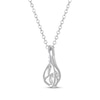 Thumbnail Image 3 of THE LEO Diamond Necklace 1/3 ct tw Round-cut 14K White Gold 19"