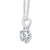 THE LEO Diamond Necklace 5/8 ct tw Round-cut 14K White Gold 19"