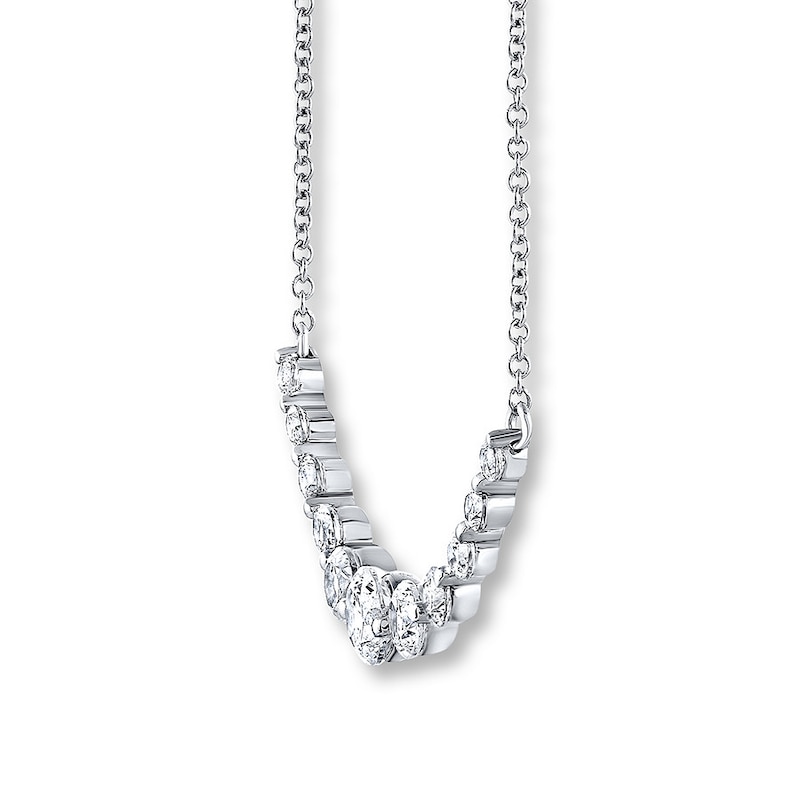 THE LEO Diamond Necklace 1 ct tw Round-cut 14K White Gold 19"