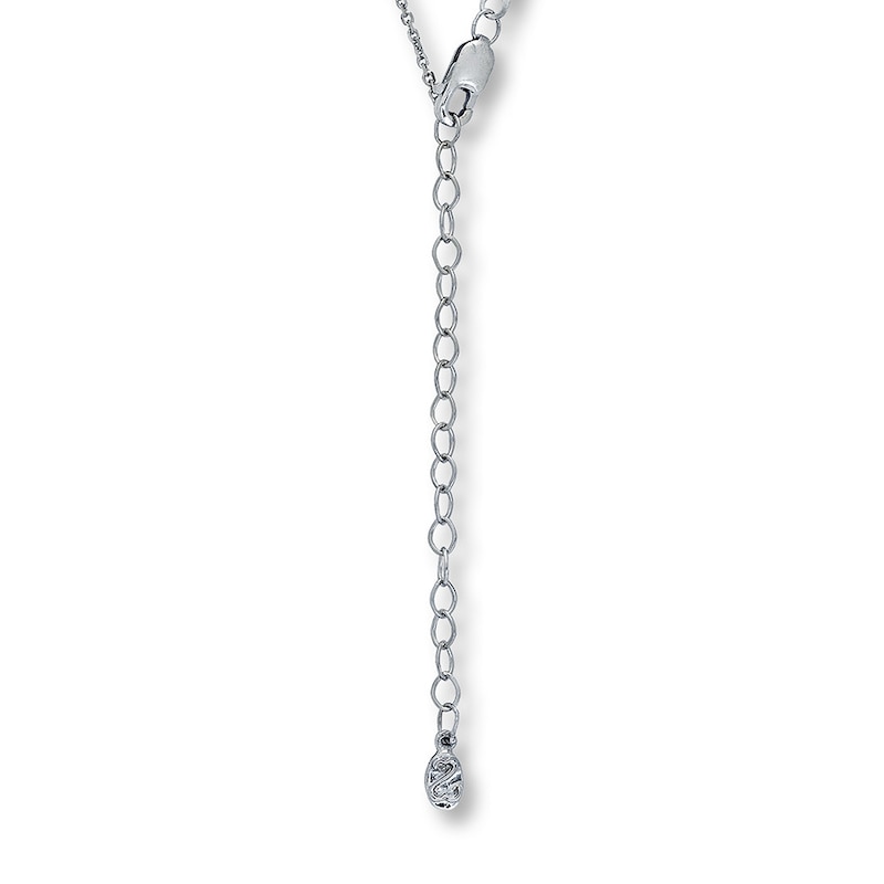 Main Image 4 of Diamond Necklace 1/4 ct tw 10K White Gold 18"