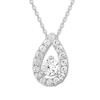 Thumbnail Image 0 of THE LEO Diamond Necklace 1/2 ct tw Round-cut 14K White Gold 19"