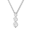 Thumbnail Image 0 of THE LEO Diamond 3-Stone Necklace 5/8 ct tw 14K White Gold 19"