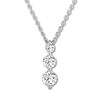 Thumbnail Image 0 of THE LEO Diamond 3-Stone Necklace 5/8 ct tw 14K White Gold 19"