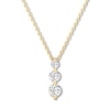 Thumbnail Image 0 of THE LEO Diamond 3-Stone Necklace 5/8 ct tw 14K Yellow Gold 19"