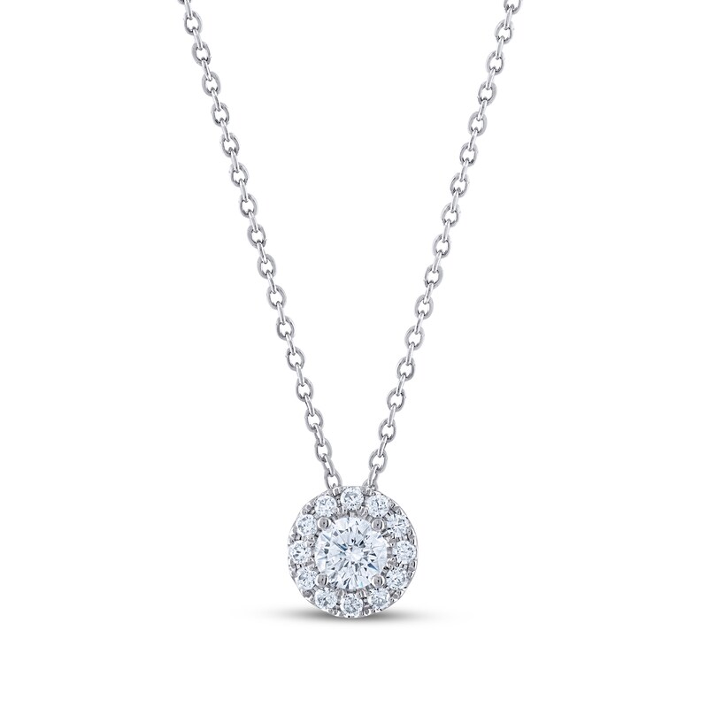 THE LEO Diamond Necklace 1/2 ct tw Round-cut 14K White Gold 19"