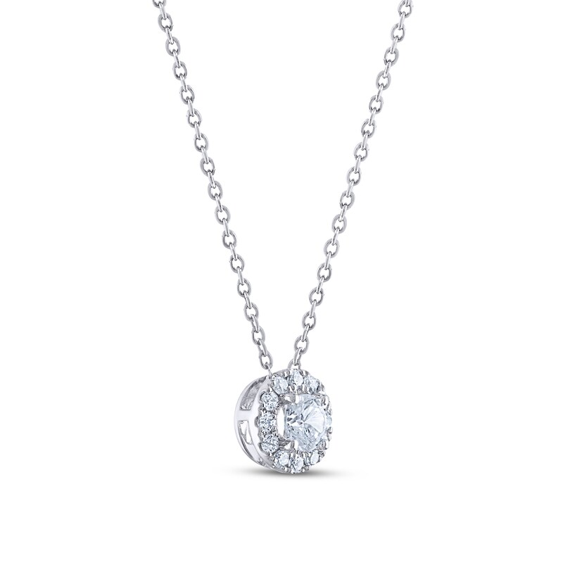 THE LEO Diamond Necklace 1/2 ct tw Round-cut 14K White Gold 19"