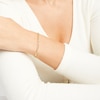 Thumbnail Image 2 of Figaro Chain Bracelet 3.55mm Hollow 14K Yellow Gold 7.5”