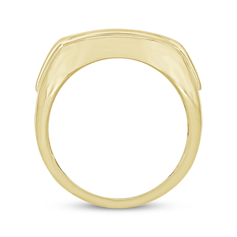 Main Image 3 of Men’s Round-Cut Diamond Wedding Band 1/2 ct tw 10K Yellow Gold