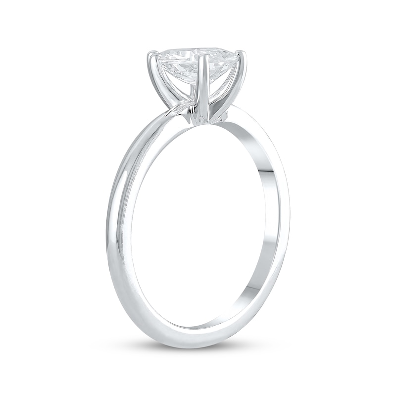 Main Image 2 of Now + Forever Lab-Grown Diamonds Pear-Shaped Solitaire Ring 1 ct tw 14K White Gold (F/SI2)