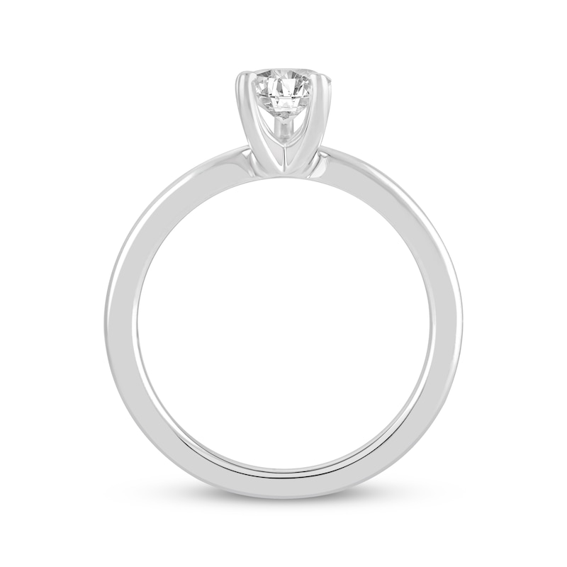 Main Image 3 of Now + Forever Lab-Grown Diamonds Pear-Shaped Solitaire Ring 1 ct tw 14K White Gold (F/SI2)