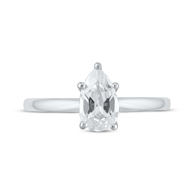 Lab-Created Diamonds by KAY Pear-Shaped Solitaire Ring 1 ct tw 14K White Gold