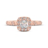 Thumbnail Image 3 of THE LEO First Light Diamond Princess-Cut Halo Engagement Ring 7/8 ct tw 14K Rose Gold