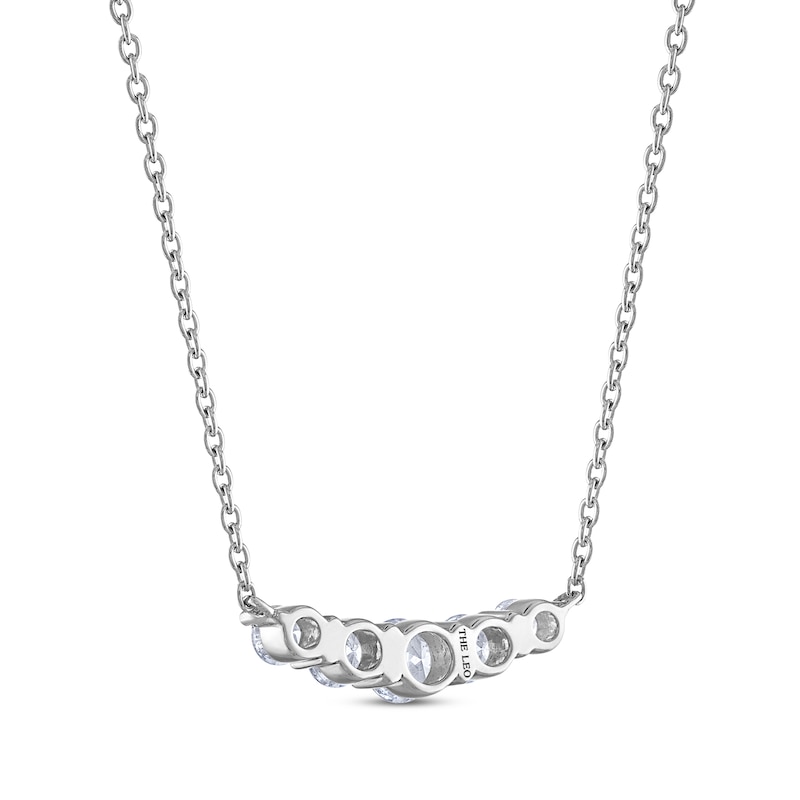 Main Image 3 of THE LEO Diamond Smile Necklace 3/4 ct tw 14K White Gold 19&quot;