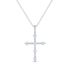 Thumbnail Image 0 of THE LEO Diamond Cross Necklace 1 ct tw 14K White Gold 19"