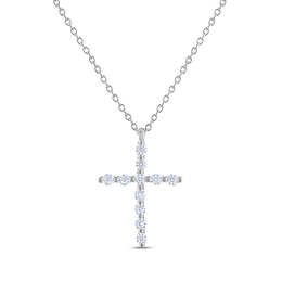 THE LEO Diamond Cross Necklace 1/2 ct tw 14K White Gold 19"