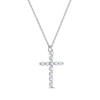 Thumbnail Image 2 of THE LEO Diamond Cross Necklace 1/2 ct tw 14K White Gold 19&quot;