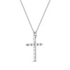 Thumbnail Image 2 of THE LEO Diamond Cross Necklace 1/2 ct tw 14K White Gold 19"