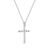 Thumbnail Image 3 of THE LEO Diamond Cross Necklace 1/2 ct tw 14K White Gold 19&quot;