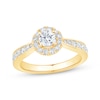 Thumbnail Image 1 of Now + Forever Round-Cut Diamond Halo Engagement Ring 1 ct tw 14K Yellow Gold