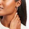 Thumbnail Image 4 of Diamond Inside-Out Hoop Earrings 1 ct tw 10K Yellow Gold