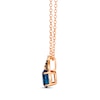 Thumbnail Image 1 of Le Vian Venetian Mosaic Blue Topaz Necklace 1/10 ct tw Diamonds 14K Strawberry Gold