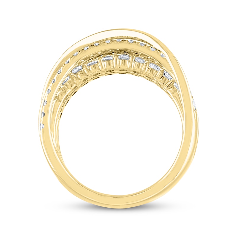 THE LEO Diamond Orbit Ring 1 ct tw 14K Yellow Gold
