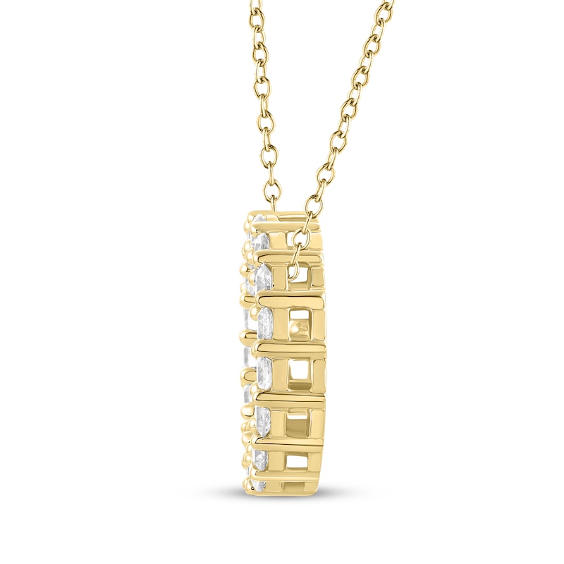 THE LEO Diamond Circle Necklace 1 ct tw 14K Yellow Gold 19"