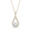 Thumbnail Image 1 of THE LEO Diamond Teardrop Twist Necklace 1/2 ct tw 14K Yellow Gold 19&quot;