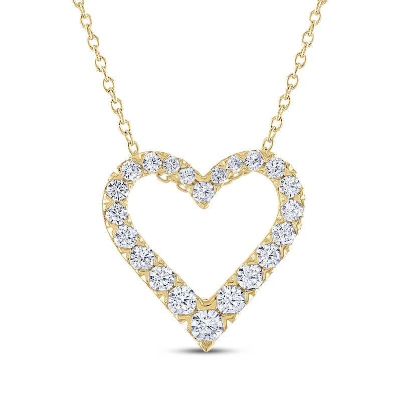Main Image 1 of THE LEO Diamond Heart Necklace 3/4 ct tw 14K Yellow Gold