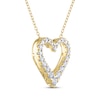 Thumbnail Image 2 of THE LEO Diamond Heart Necklace 3/4 ct tw 14K Yellow Gold