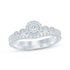 Thumbnail Image 1 of Now + Forever Round-Cut Diamond Halo Bridal Set 3/8 ct tw 14K White Gold