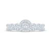 Thumbnail Image 2 of Now + Forever Round-Cut Diamond Halo Bridal Set 3/8 ct tw 14K White Gold