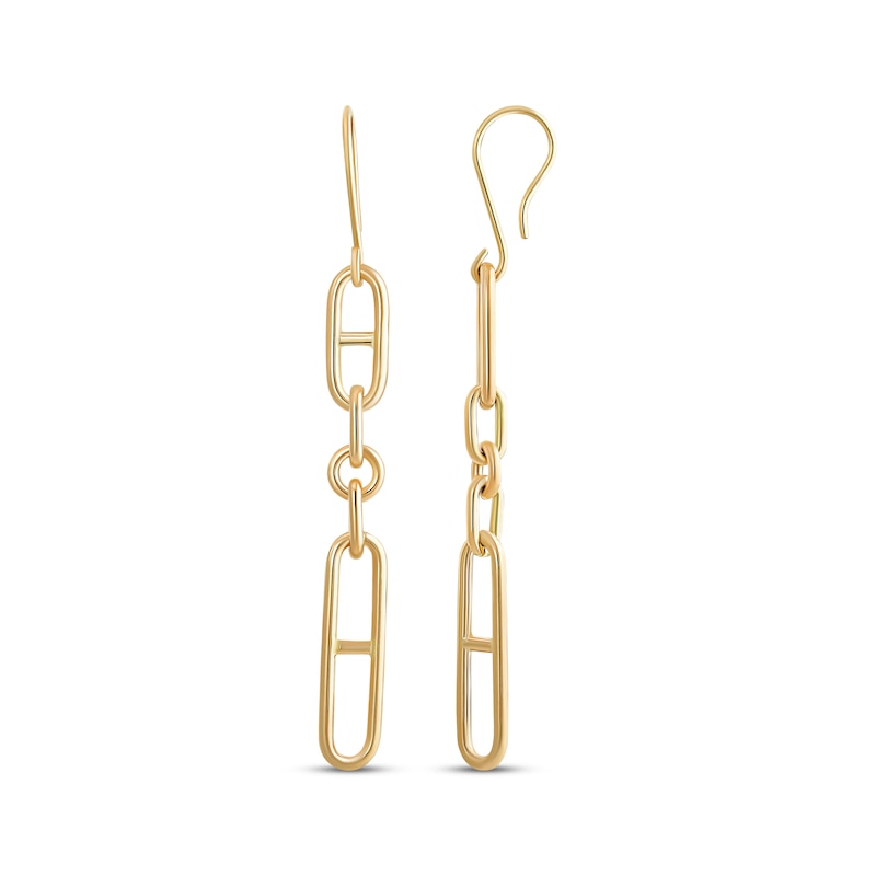 Reaura Mariner Link Drop Earrings Repurposed 14K Yellow Gold | Kay