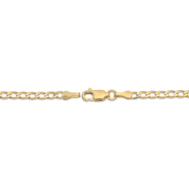 Main Image 3 of Curb Chain Necklace 2.95mm Solid 10K Yellow Gold 18&quot;